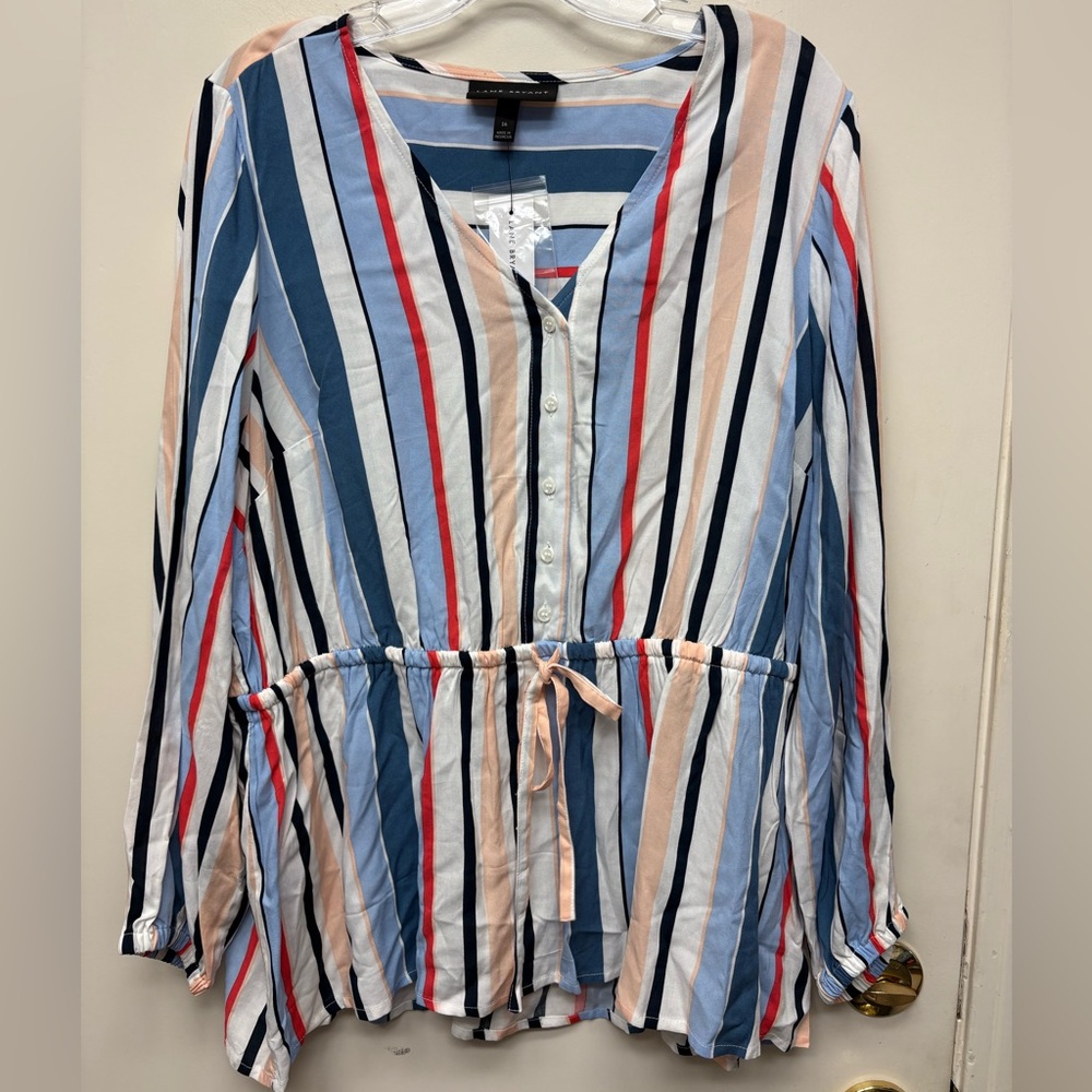Lane Bryant Multicolor Striped Blouse